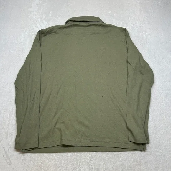 Banana Republic Long Sleeve Polo Shirt Mens Large Green Cotton Casual Top - Picture 3 of 9